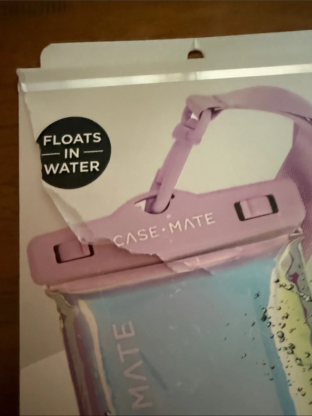 case-mate Iridescent soap bubble Lilac Waterproof Phone Pouch with Lilac Strap